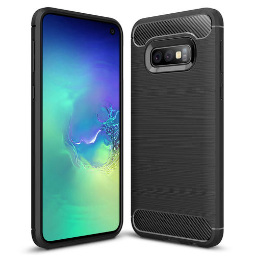 Flexi Slim Carbon Fibre Case for Samsung Galaxy S10e - Brushed Black